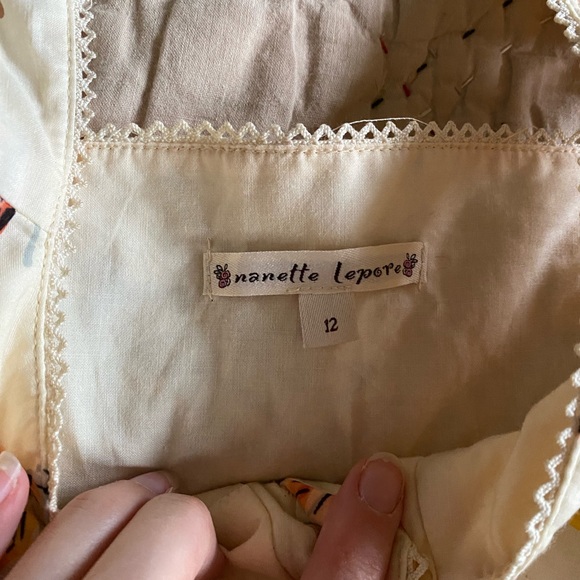 Gorgeous VTG Nanette Lepore Butterfly Corset Cotton Dress - Picture 5 of 15